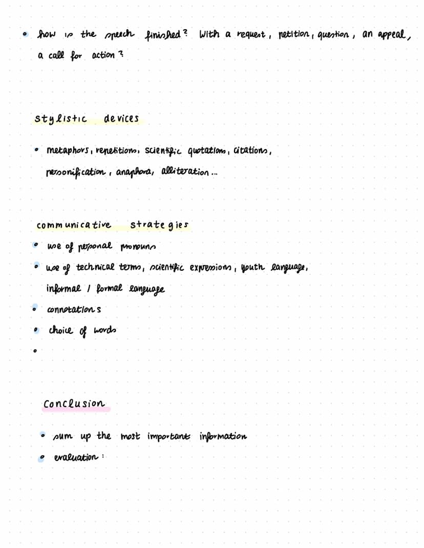 SPEECH
Introduction
• Is there
a title?
• Who is speaking ?
• To what audience?
D
0
on what occasion?
on what topic?
with what aim?
Where an