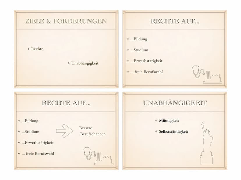 DIE BÜRGERLICHE
FRAUENBEWEGUNG
ANNEMIE & PAULINE
Luise-Otto Peters
Gliederung
+ Fragestellung?
+ Rechte & Bedingungen
→ Anfang und Gründe de