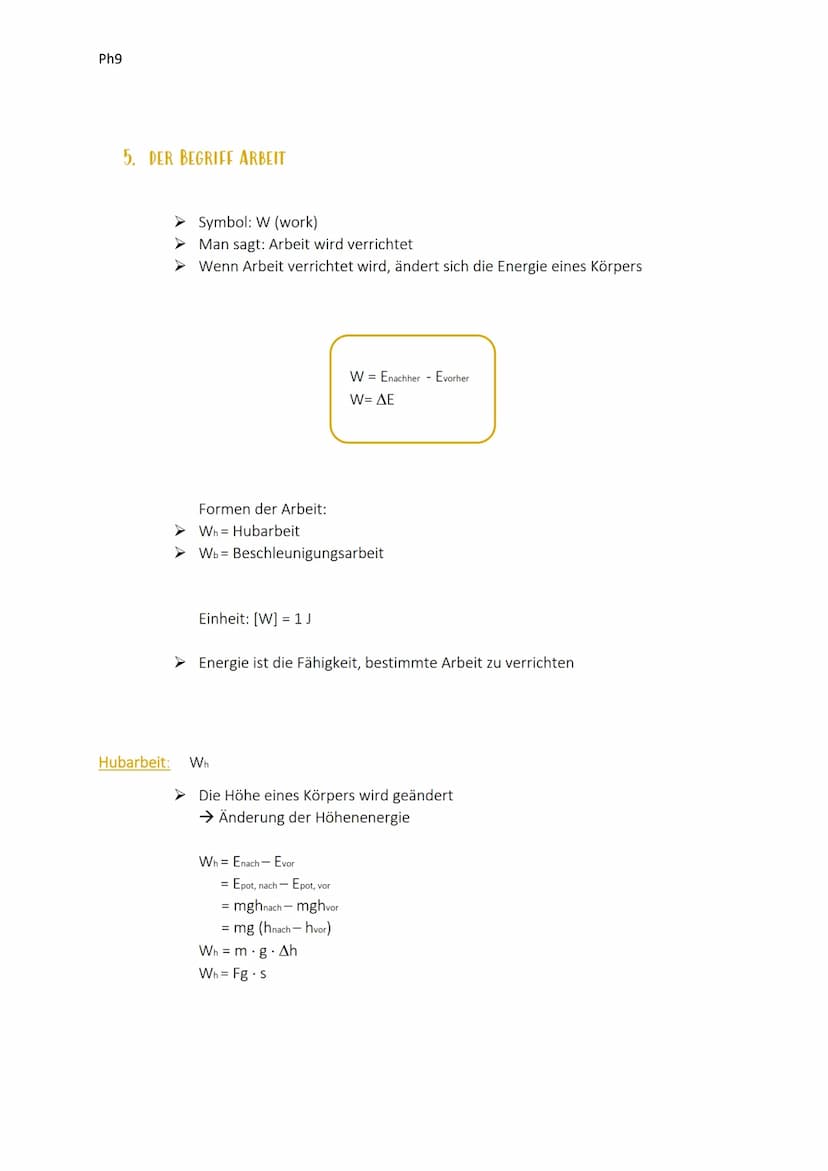 Ph9
Energie und Energieformen:
Mechanische Energie
1. ENERGIE ALS ERHALTUNGSGRÖBE
Energie ist eine physikalische Größe
▸ Ein Körper kann mit