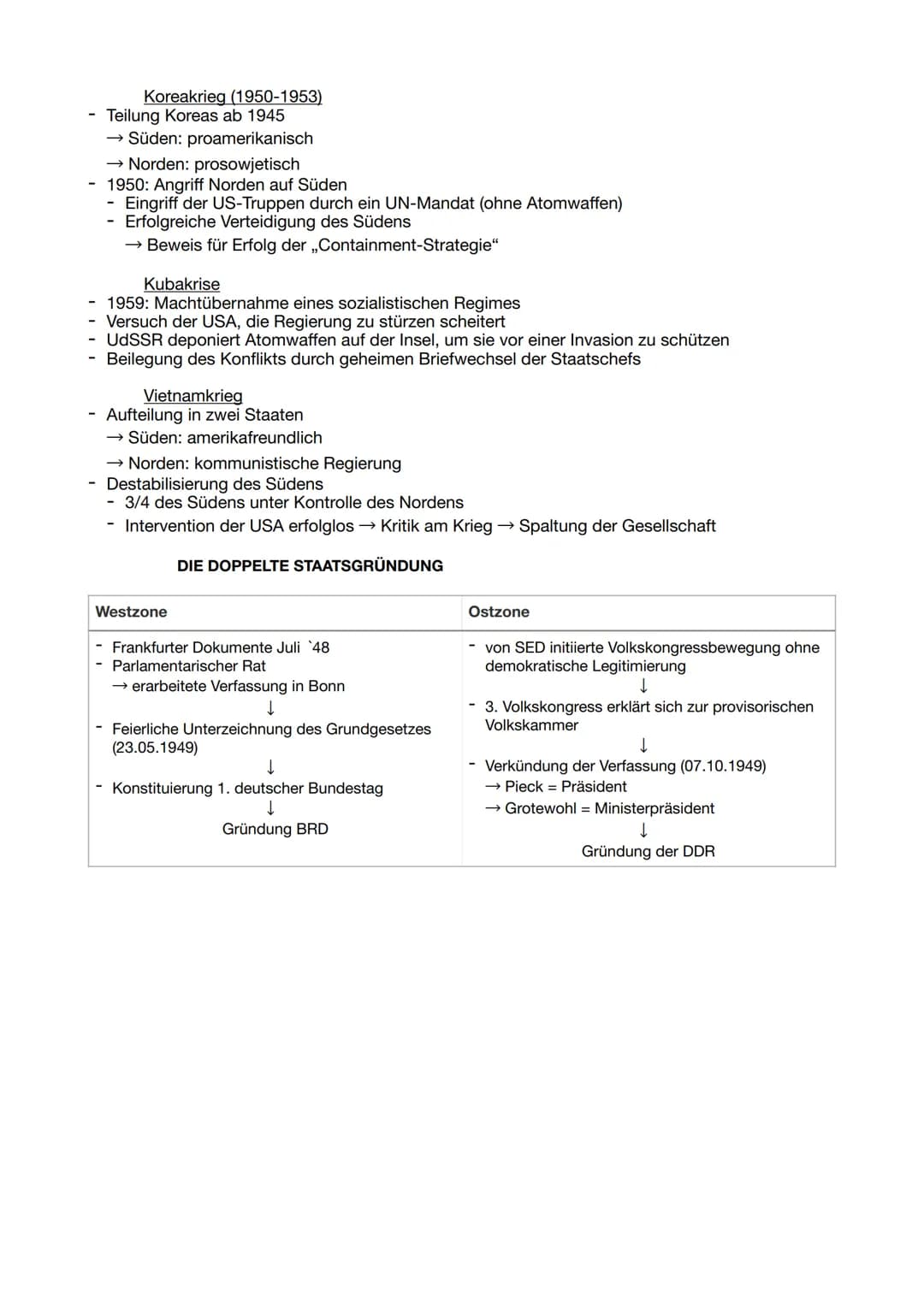 Die Potsdamer Konferenz
Treffen der Siegermächte des Zweiten Weltkrieges: USA, GB & UdSSR
-Zentrale Themen: Zukunft DE, europäische Nachkrie