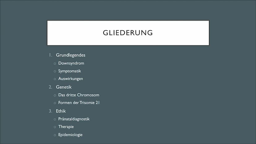 TRISOMIE 21
Victoria Römisch-27.04.21
QII-Bio-Sandt I. Grundlegendes
o Downsyndrom
o Symptomatik
o Auswirkungen
2. Genetik
o Das dritte Chro