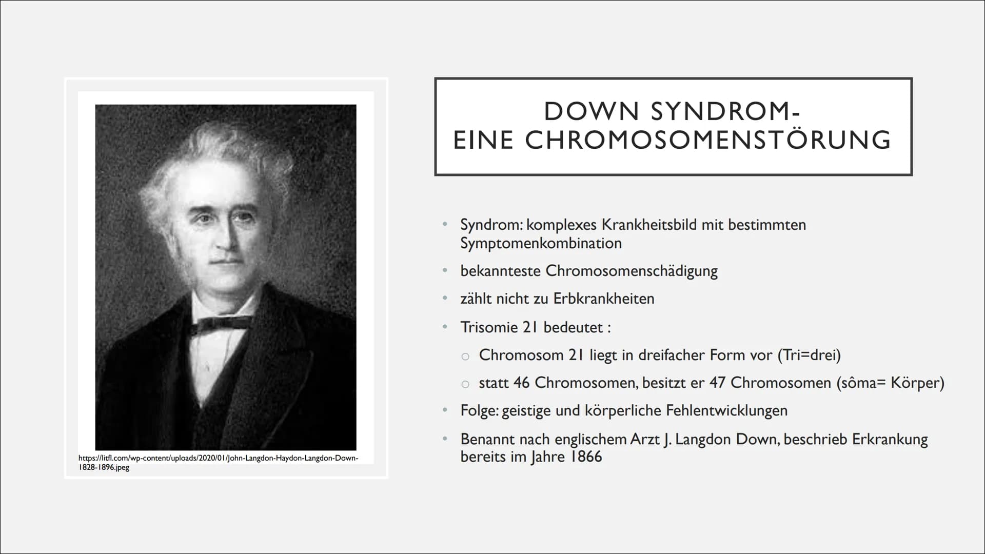 TRISOMIE 21
Victoria Römisch-27.04.21
QII-Bio-Sandt I. Grundlegendes
o Downsyndrom
o Symptomatik
o Auswirkungen
2. Genetik
o Das dritte Chro
