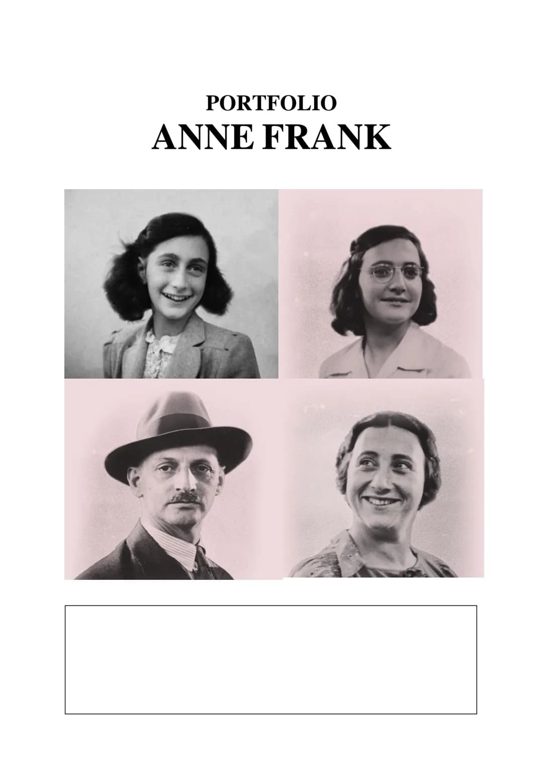 PORTFOLIO
ANNE FRANK 1. Das Versteck:..
Tagesablauf im Versteck zusammenstellen (4. bis 10.8.43).
Regeln im Versteck aufschreiben (siehe 17.