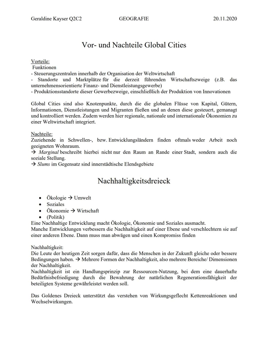 Geraldine Kayser Q2C2
Was ist Globalisierung?
,,Was die Weltwirtschaft angeht, so ist sie verflochten". Ob Finanzkrise, Schweinegrippe oder
