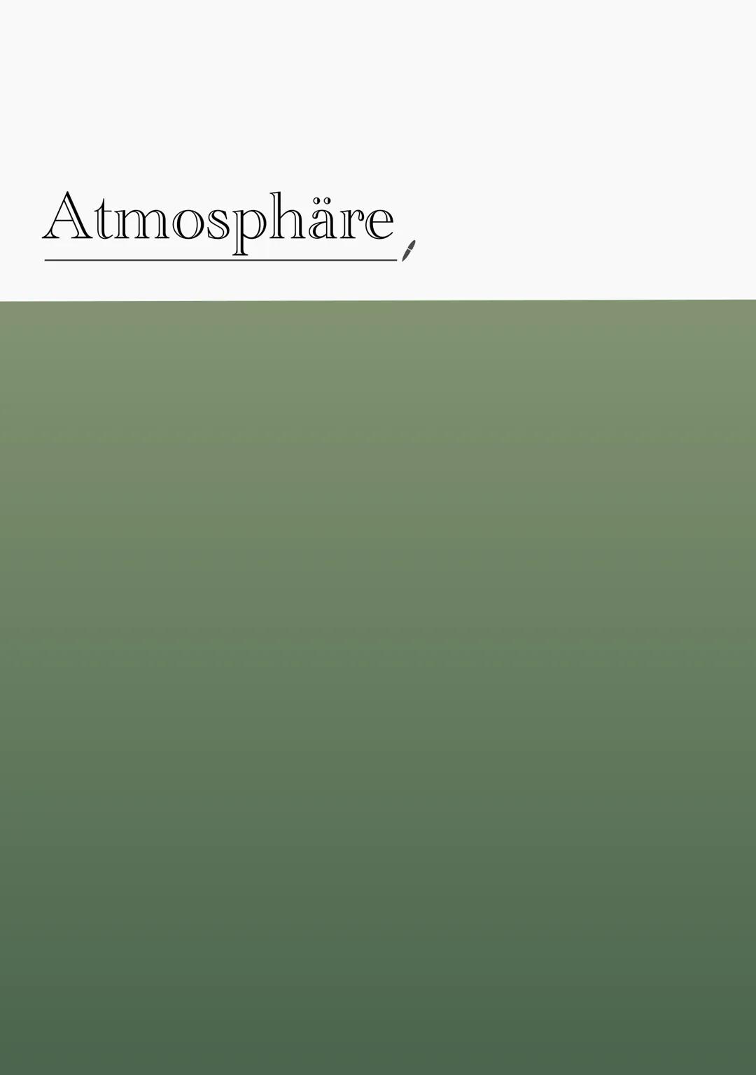 Atmosphäre, # Atmosphäre

Die Atmosphäre ist die gasförmige Schicht, die die Erde umhüllt sie reicht von der Erdoberfläche
bis in den interp