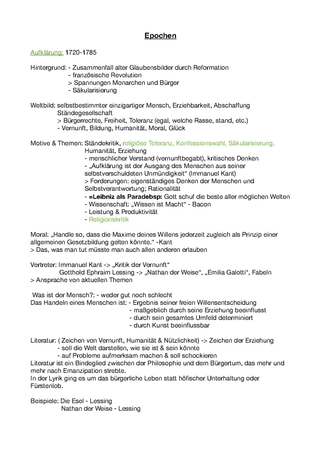 Faust Zusammenfassung & Lernzettel für das Abitur: Alle Epochen und Stilmittel
