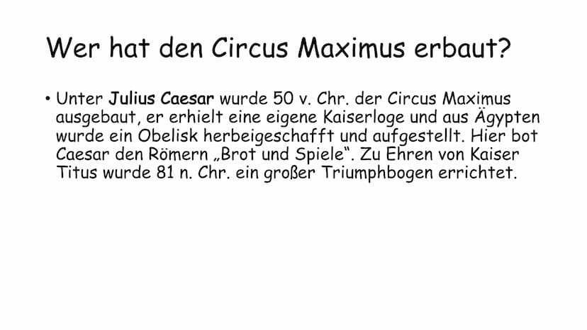 Circus Maximus
Wagenrennen
Dieses Foto von "Unbekannter Autor" ist lizenziert unter CC BY-SA. Wer hat den Circus Maximus erbaut?
• Unter Jul