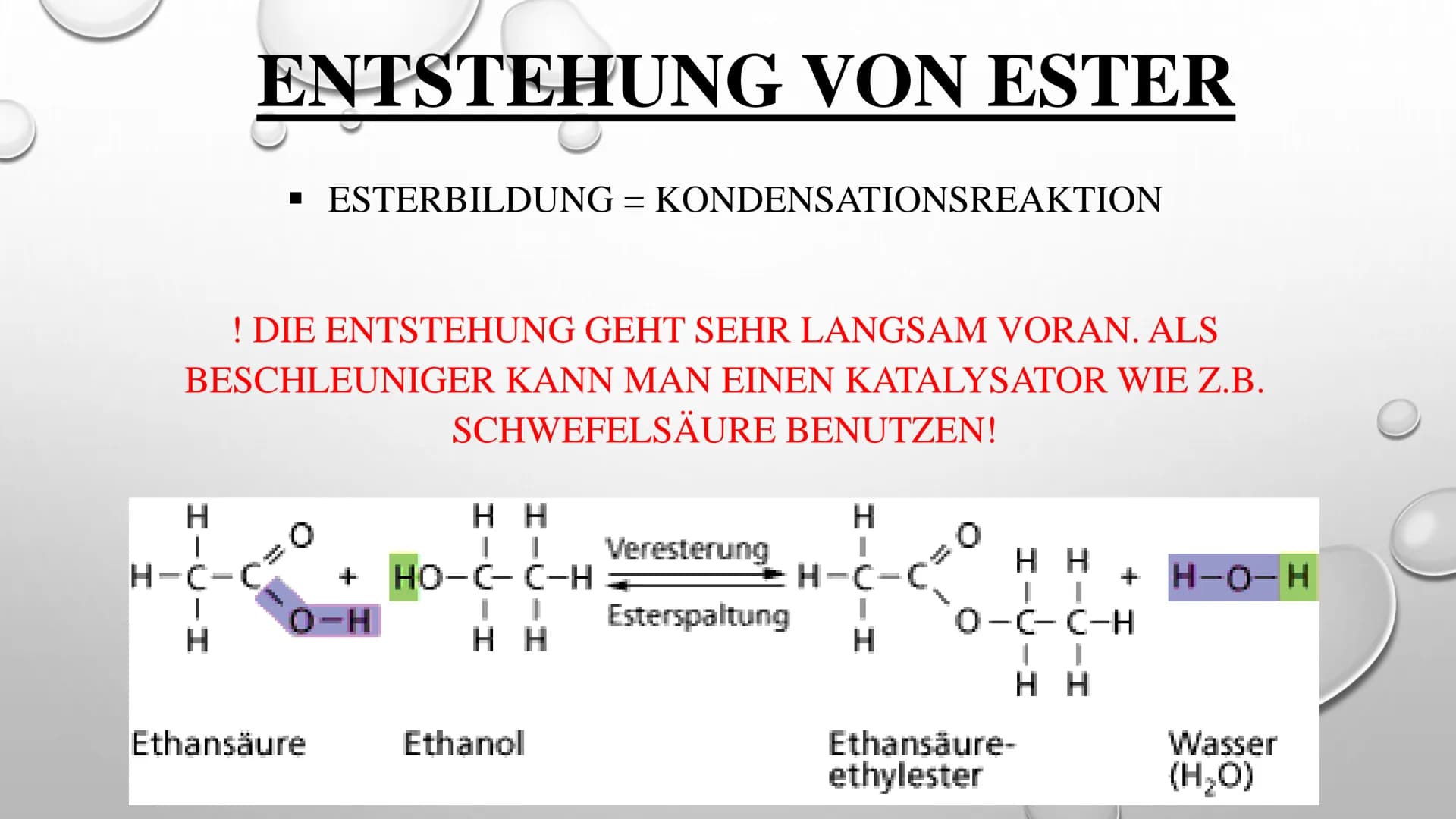 EINE NEUE STOFFGRUPPE –
DIE ESTER
CHEMIE GFS
VON TAMARA FUHR 10B GLIEDERUNG
✓ WER HAT ESTER ENTDECKT?
✓ WAS IST EIN ESTER?
✓ EIGENSCHAFTEN V