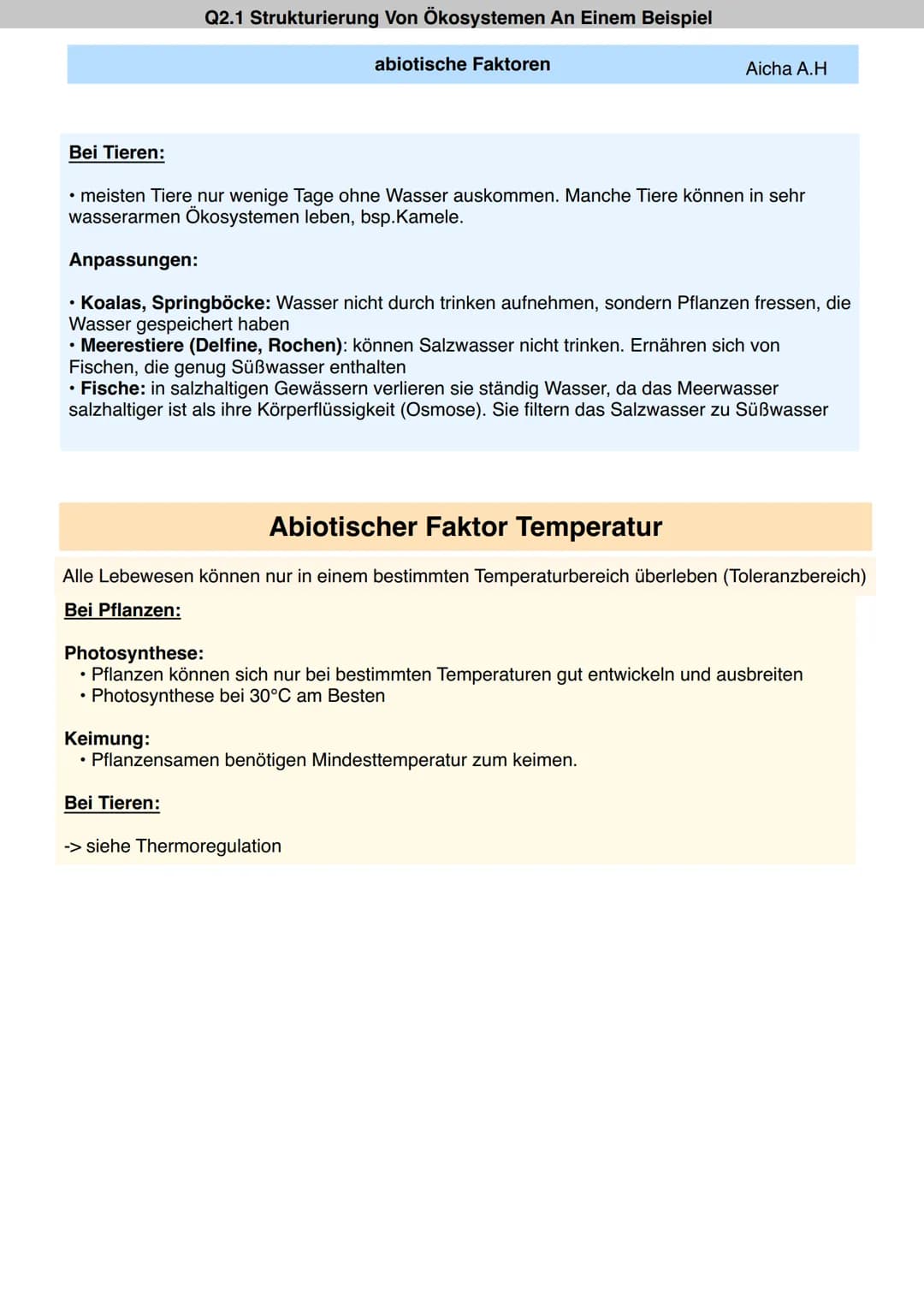 Q2.1 Strukturierung Von Ökosystemen An Einem
Beispiel
Aicha A.H Definition:
Q2.1 Strukturierung Von Ökosystemen An Einem Beispiel
abiotische