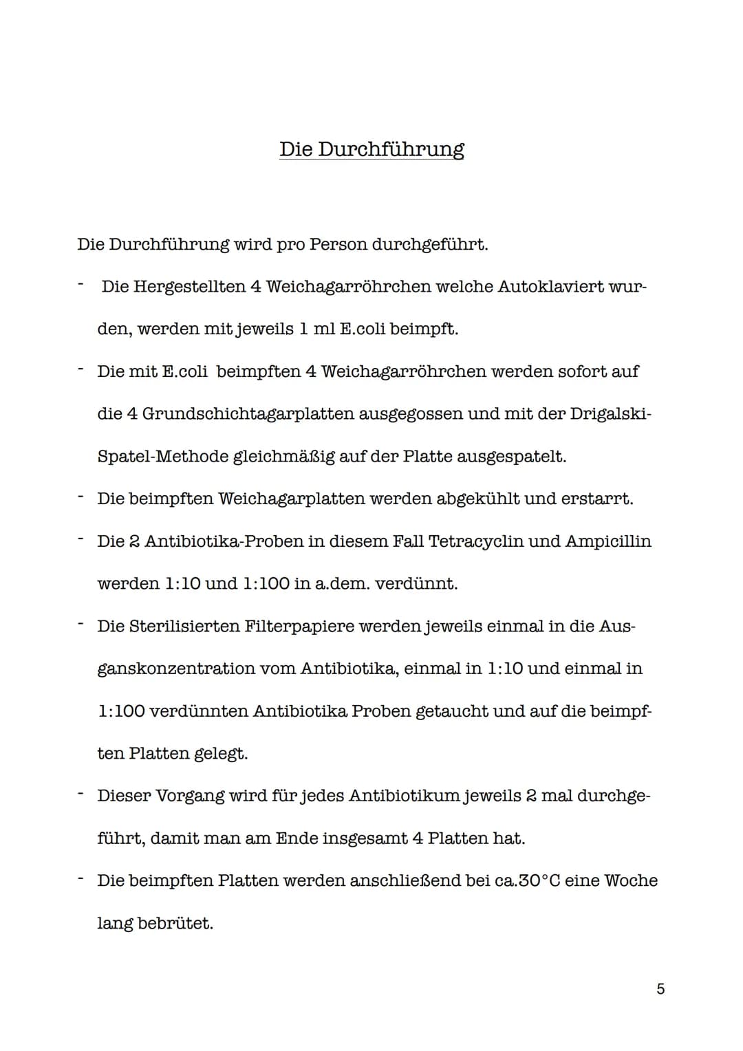 Bestimmung der Antibiotika Wirkungen
Von : Ezo
Klasse: BR3c
Lehrkraft: Frau ...
Quantitative
Fach: Mikrobiologie Praktikum
7. November 2020
