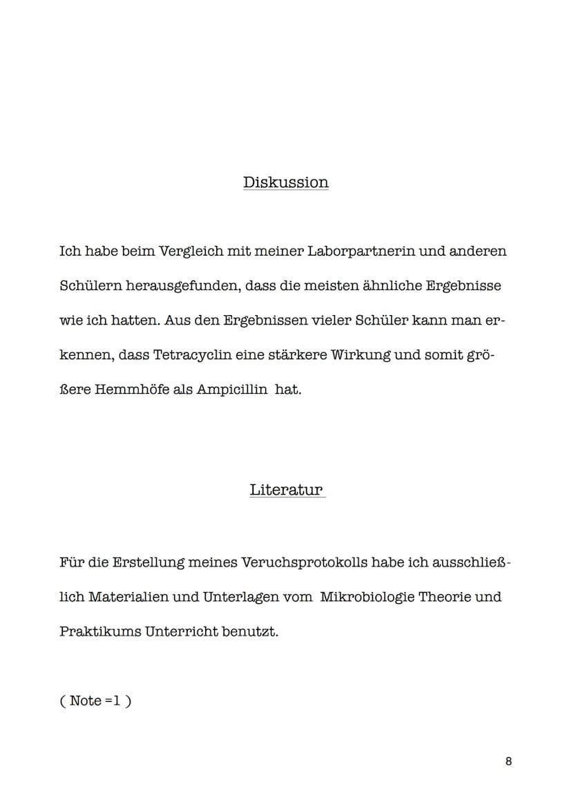 Bestimmung der Antibiotika Wirkungen
Von : Ezo
Klasse: BR3c
Lehrkraft: Frau ...
Quantitative
Fach: Mikrobiologie Praktikum
7. November 2020
