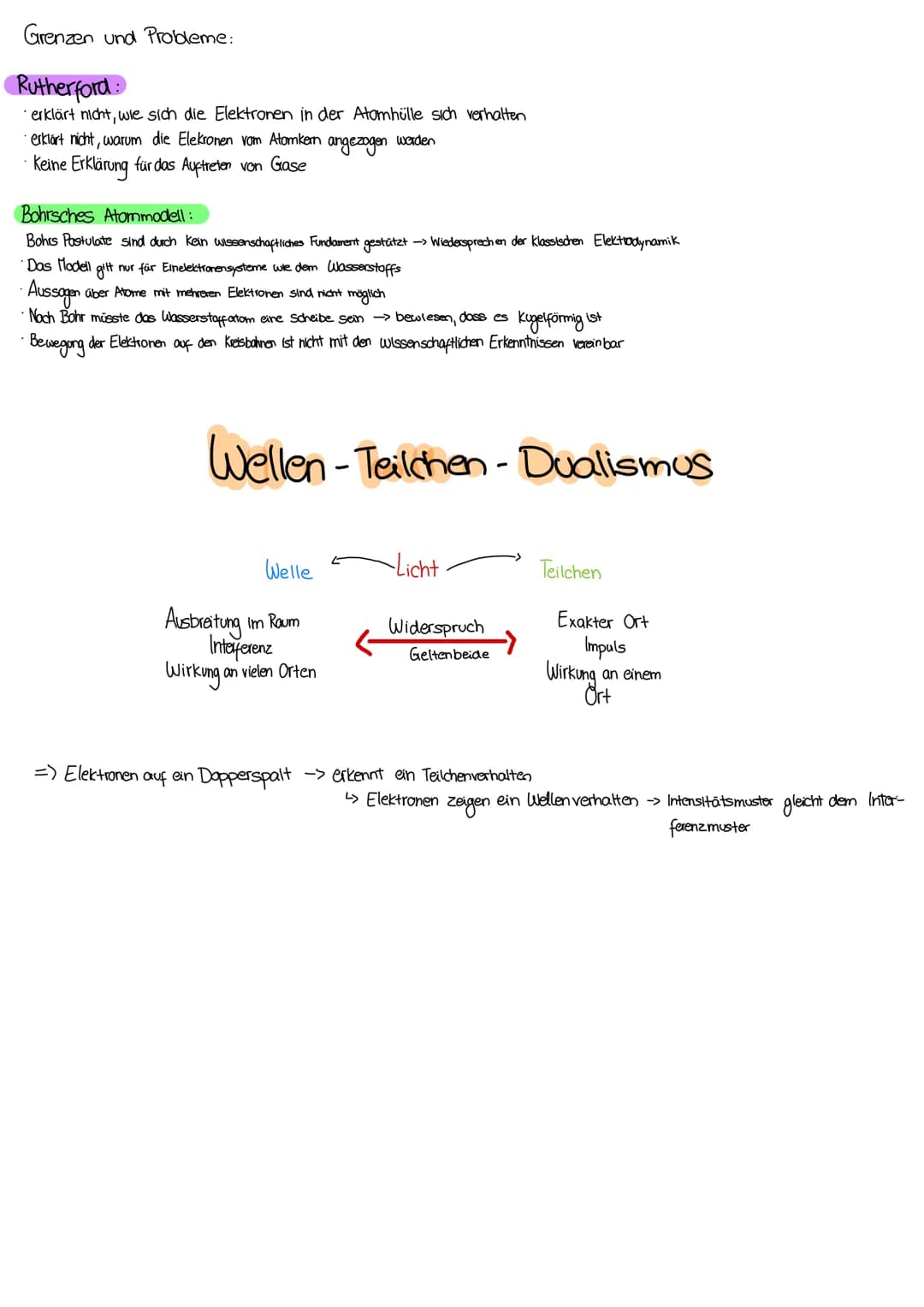 einführung in die quantenmechanik
Wenn Wellen aufeinandertreffen, kann es zu Überlagerungen kommen. Das nennt man Interferenz
Wenn zwei Well
