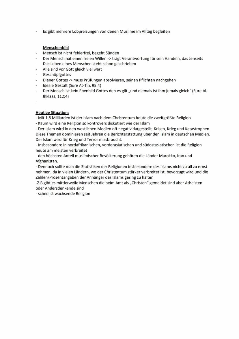 
<p>Der Islam entstand durch den von Gott gesandten Propheten Mohammed, der nach der Überlieferung von ca. 570 bis 632 n. Chr. auf der arabi