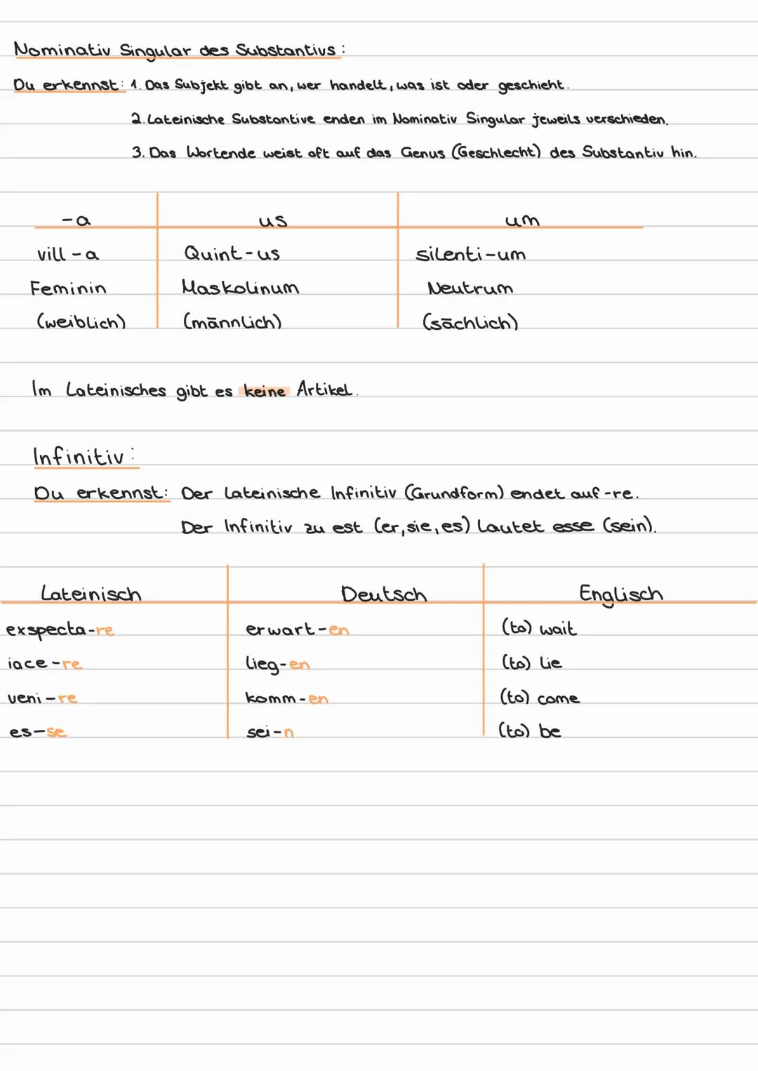 Lektion 1:
Grammatik:
Prädikat + Subjekt: Du hast zwei Bauteile die in (fast) jedem Satz enthalten sind und eng
miteinander verbunden sind d