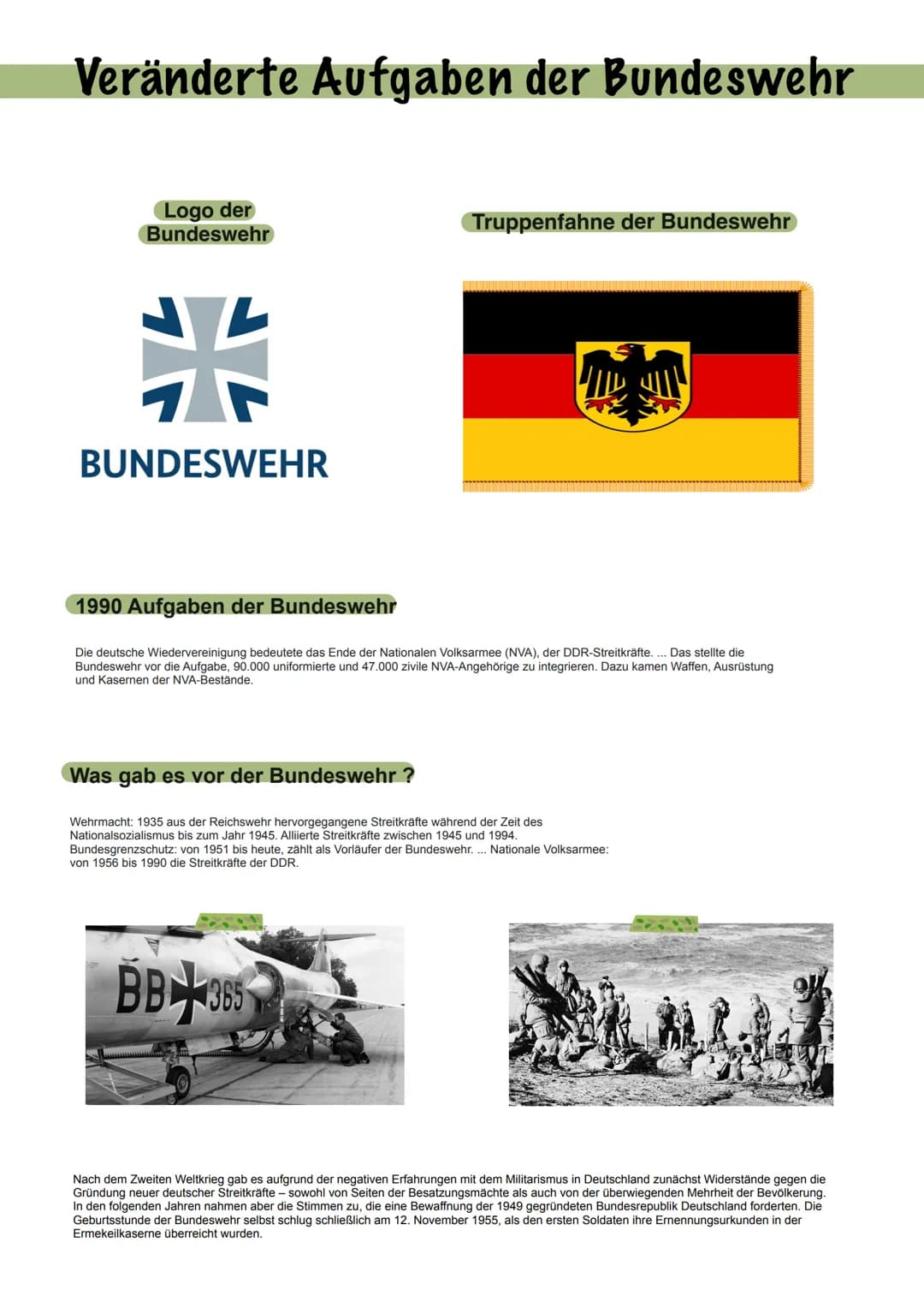 10
X6
Veränderte
Aufgaben
der
Bundeswehr Veränderte Aufgaben der Bundeswehr
Die Bundeswehr verteidigt Deutschlands Souveränität sowie das St