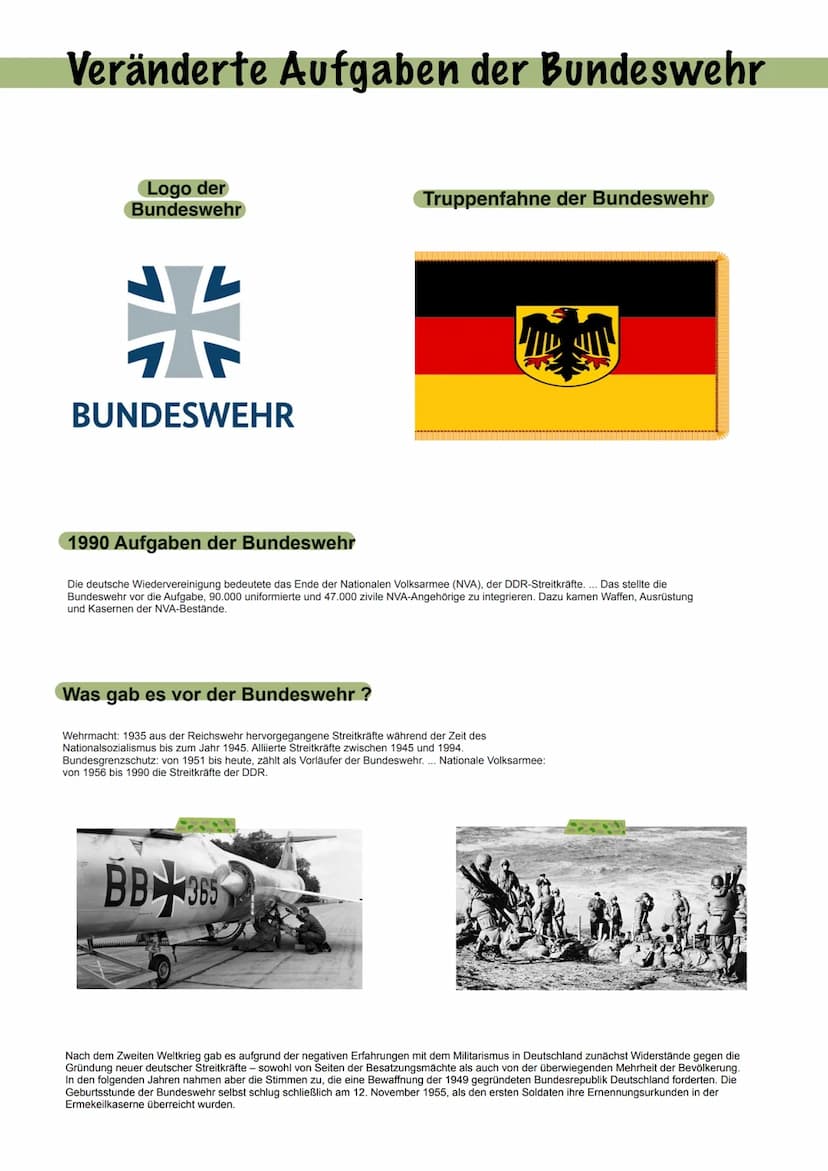 10
X6
Veränderte
Aufgaben
der
Bundeswehr Veränderte Aufgaben der Bundeswehr
Die Bundeswehr verteidigt Deutschlands Souveränität sowie das St