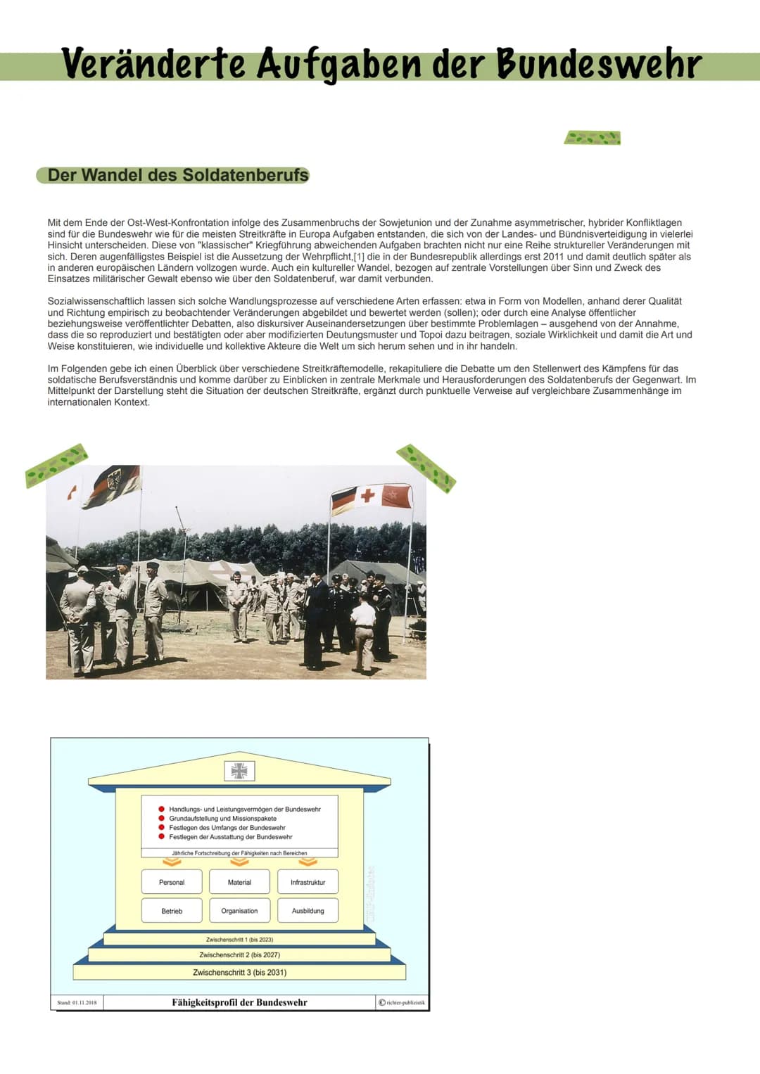 10
X6
Veränderte
Aufgaben
der
Bundeswehr Veränderte Aufgaben der Bundeswehr
Die Bundeswehr verteidigt Deutschlands Souveränität sowie das St