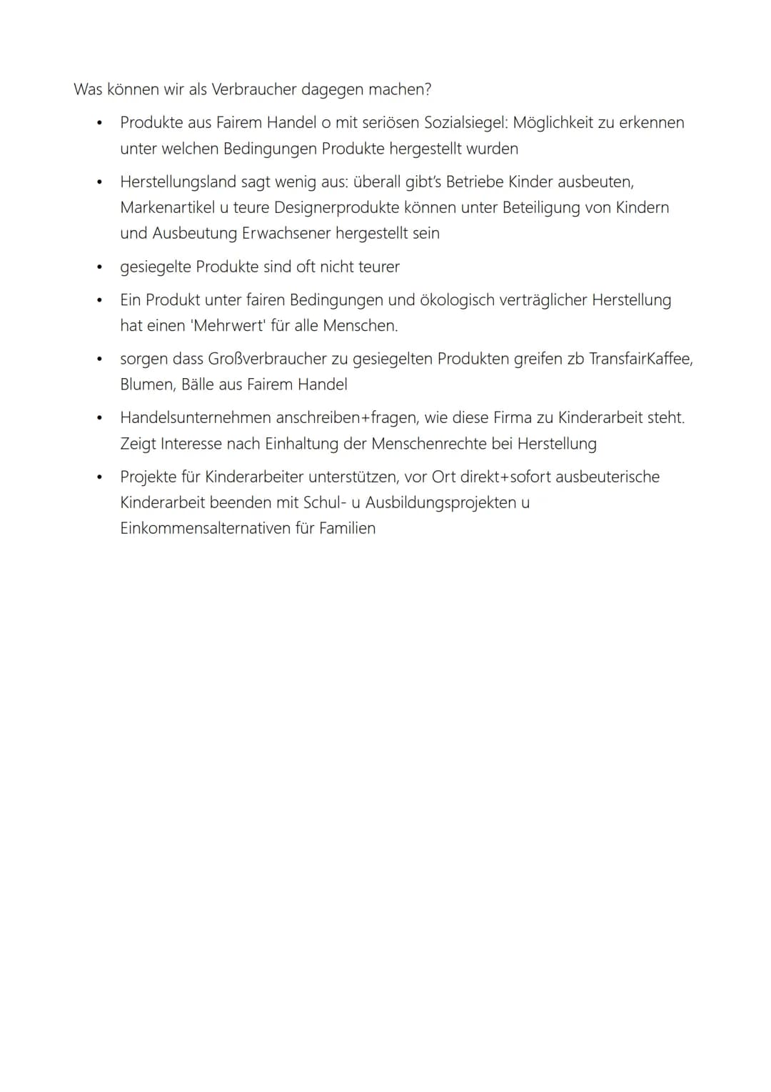 Kinderarbeit - was ist das genau?
unterscheiden zwischen normalen Aufgaben (Haushalt), zwischen legaler
Beschäftigung von Jgdl + zwischen Au