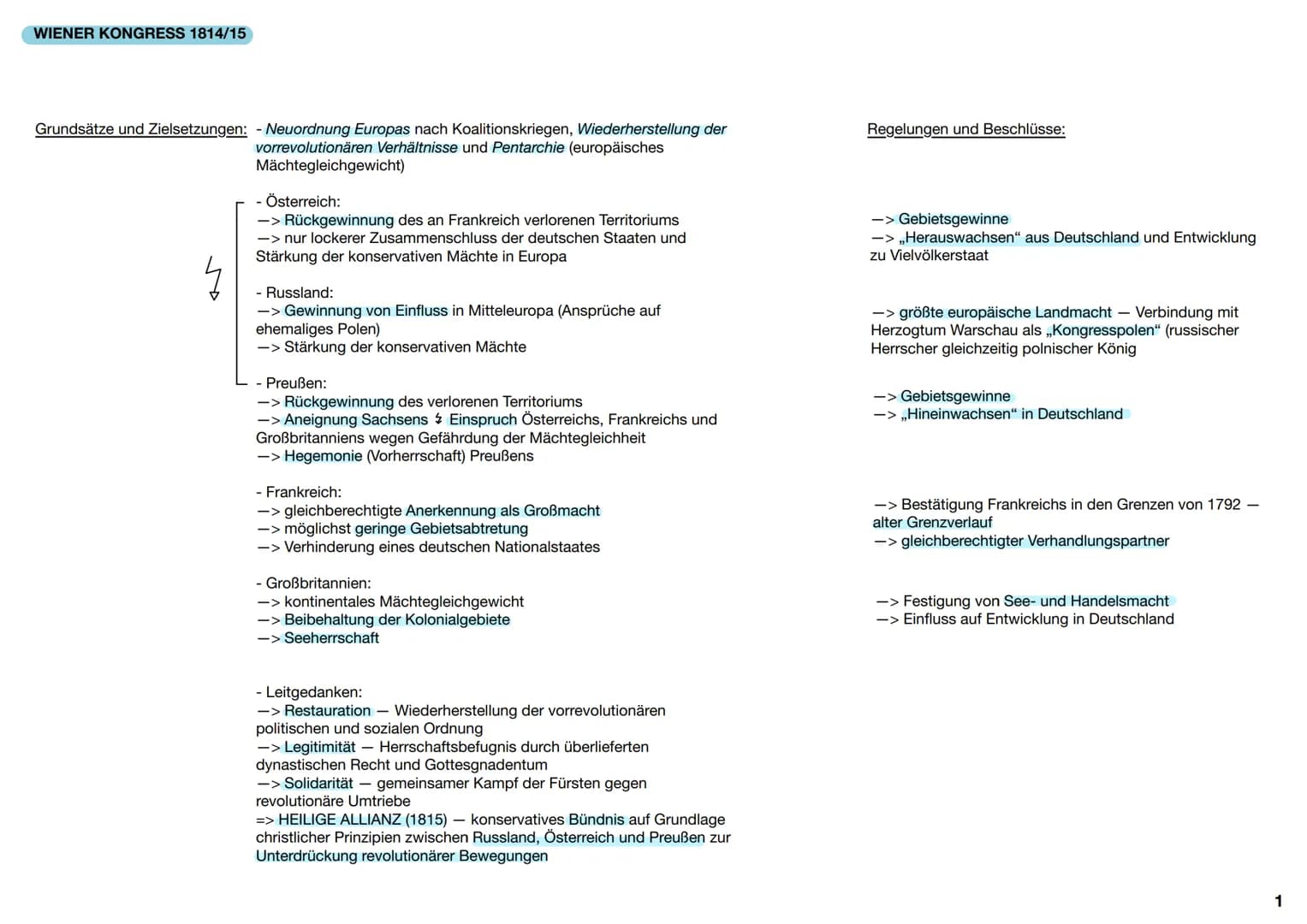 Hintergrundwissen: KOALITIONSKRIEGE und BEFREIUNGSKRIEGE
(1792-1809)
(1813-1815)
Ausgangssituation: grundsätzliche Veränderungen durch Franz