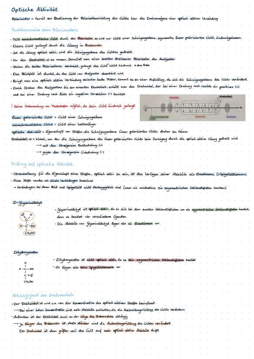 Funktionelle Gruppen
- Alkohole (Albanole)
=> Hydroxy(gruppe --OH
-Aldehyde (= Allande)
=> Aldehydgruppe
- Amine
=>
Aminogruppe
Einteilung
1