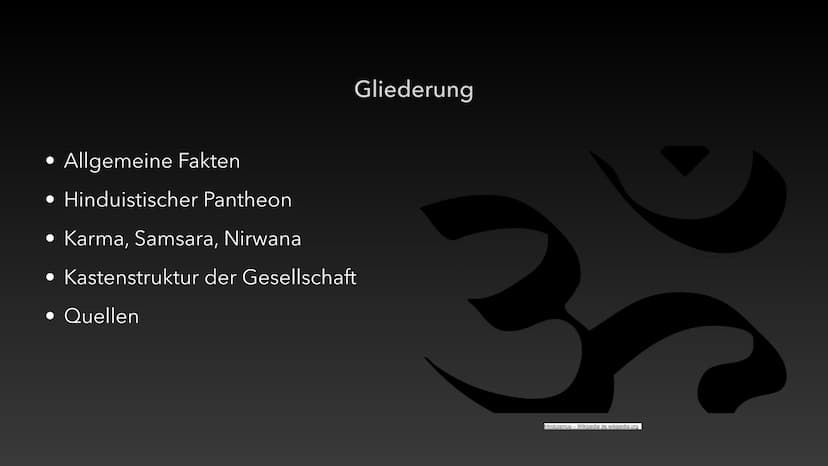 haman
ته
TEET
Hinduismus
Sophia Hannemann Gliederung
●
Allgemeine Fakten
• Hinduistischer Pantheon
• Karma, Samsara, Nirwana
• Kastenstruktu