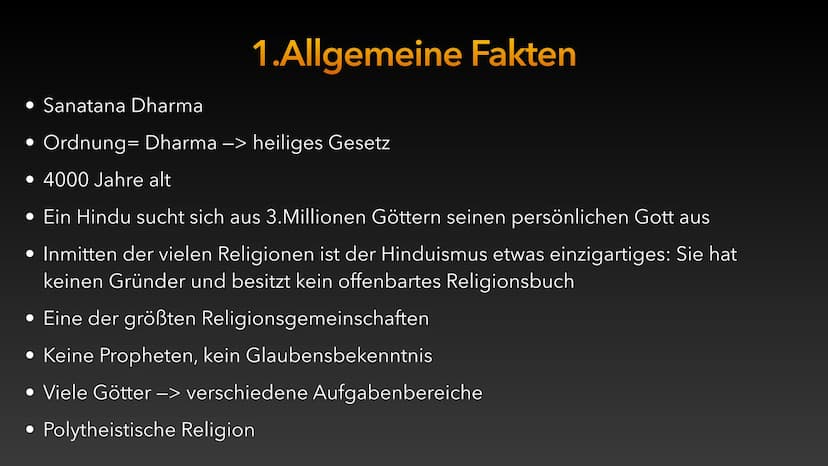 haman
ته
TEET
Hinduismus
Sophia Hannemann Gliederung
●
Allgemeine Fakten
• Hinduistischer Pantheon
• Karma, Samsara, Nirwana
• Kastenstruktu