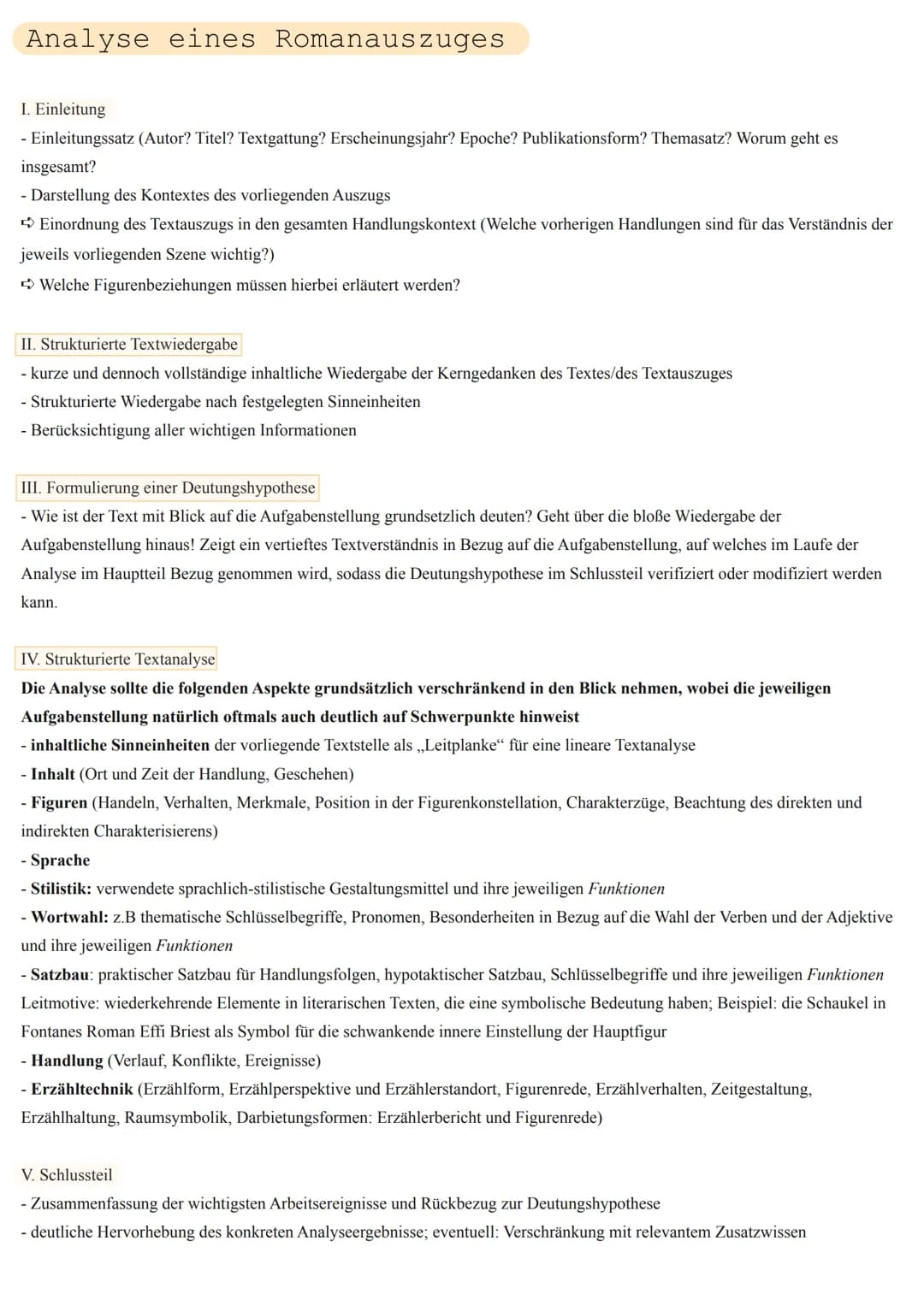 Analyse eines Romanauszuges
I. Einleitung
- Einleitungssatz (Autor? Titel? Textgattung? Erscheinungsjahr? Epoche? Publikationsform? Themasat