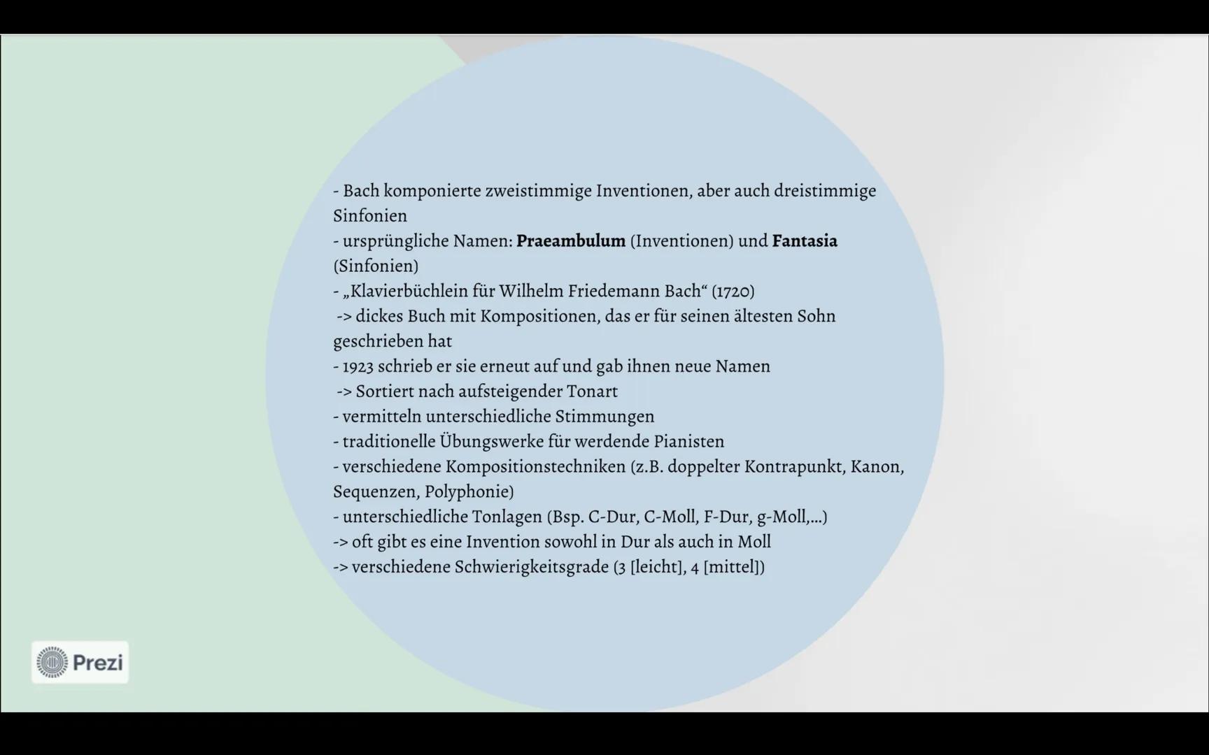 Johann Sebastian Bach
Zweistimmige Invention C-Dur und Fuge C-Dur
JOHANN
SEBASTIAN
BACH
Prezi
INVENTIONEN
FUGE
QUELLEN Prezi
JOHANN SEBASTIA