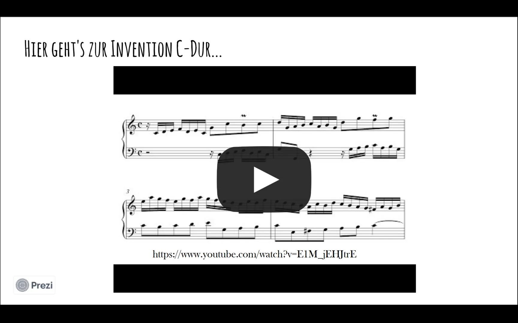 Johann Sebastian Bach
Zweistimmige Invention C-Dur und Fuge C-Dur
JOHANN
SEBASTIAN
BACH
Prezi
INVENTIONEN
FUGE
QUELLEN Prezi
JOHANN SEBASTIA