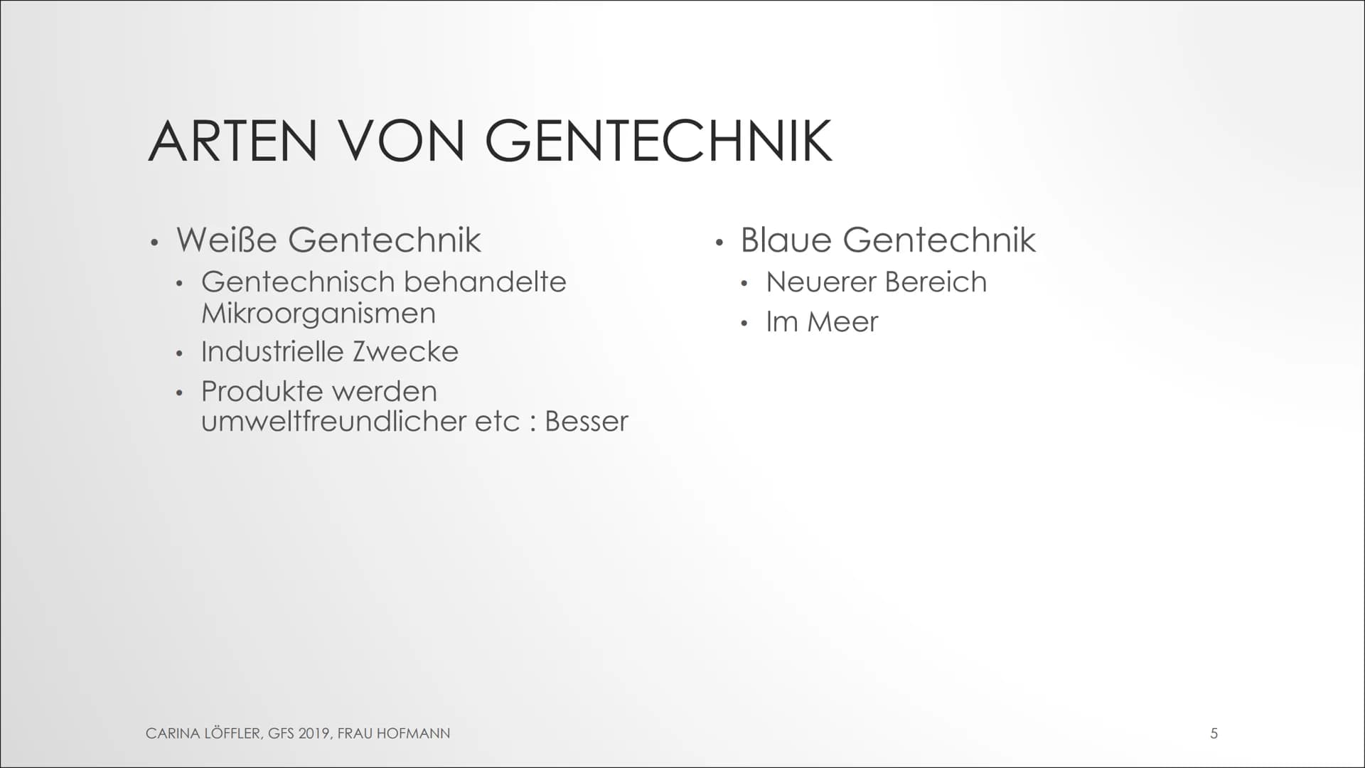 GENFOOD
GENTECHNIK
GFS Biologie
AM BEISPIEL VON LEBENSMITTELN INHALT
.
Definition
Arten von Gentechnik
Ziele der Gentechnik
Zeitliche Entwic