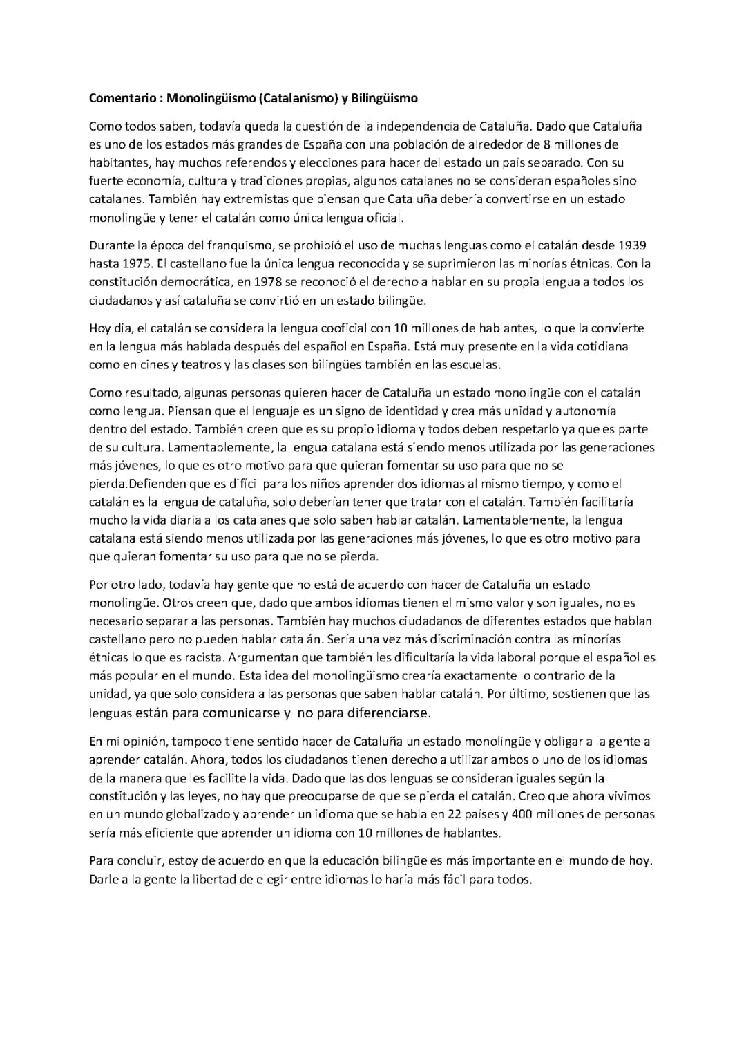 ¿Qué idioma se habla más en Cataluña? Monolingüismo y bilingüismo explicado