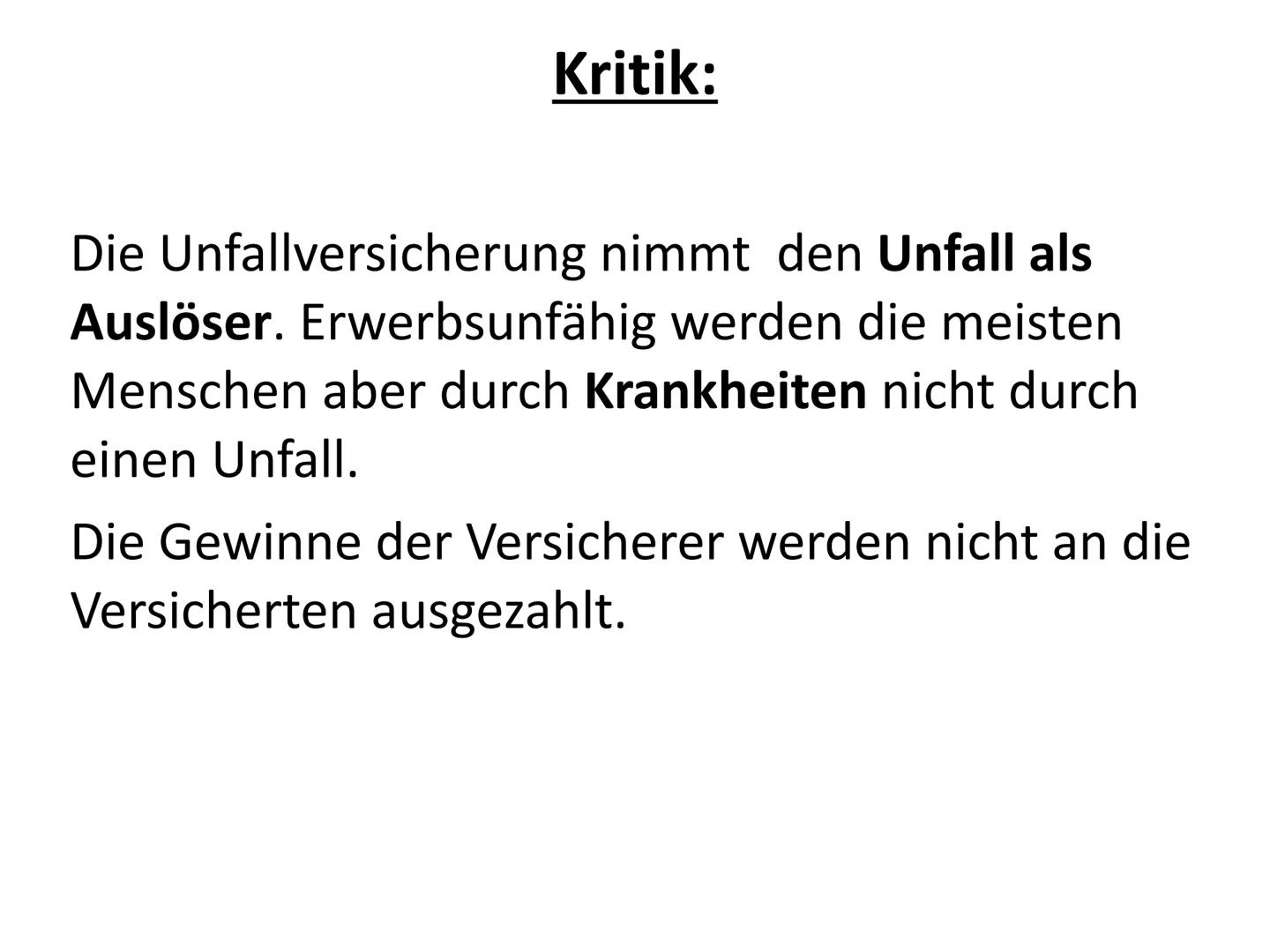 Private Unfallversicherung Gliederung
1. Was ist eine private Unfallversicherung?
2. Was ist ein Unfall?
3. Kosten
4. Invaliditätsleistung
5