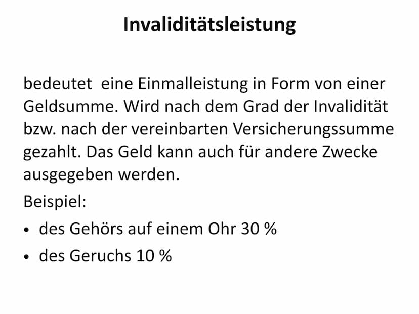 Private Unfallversicherung Gliederung
1. Was ist eine private Unfallversicherung?
2. Was ist ein Unfall?
3. Kosten
4. Invaliditätsleistung
5