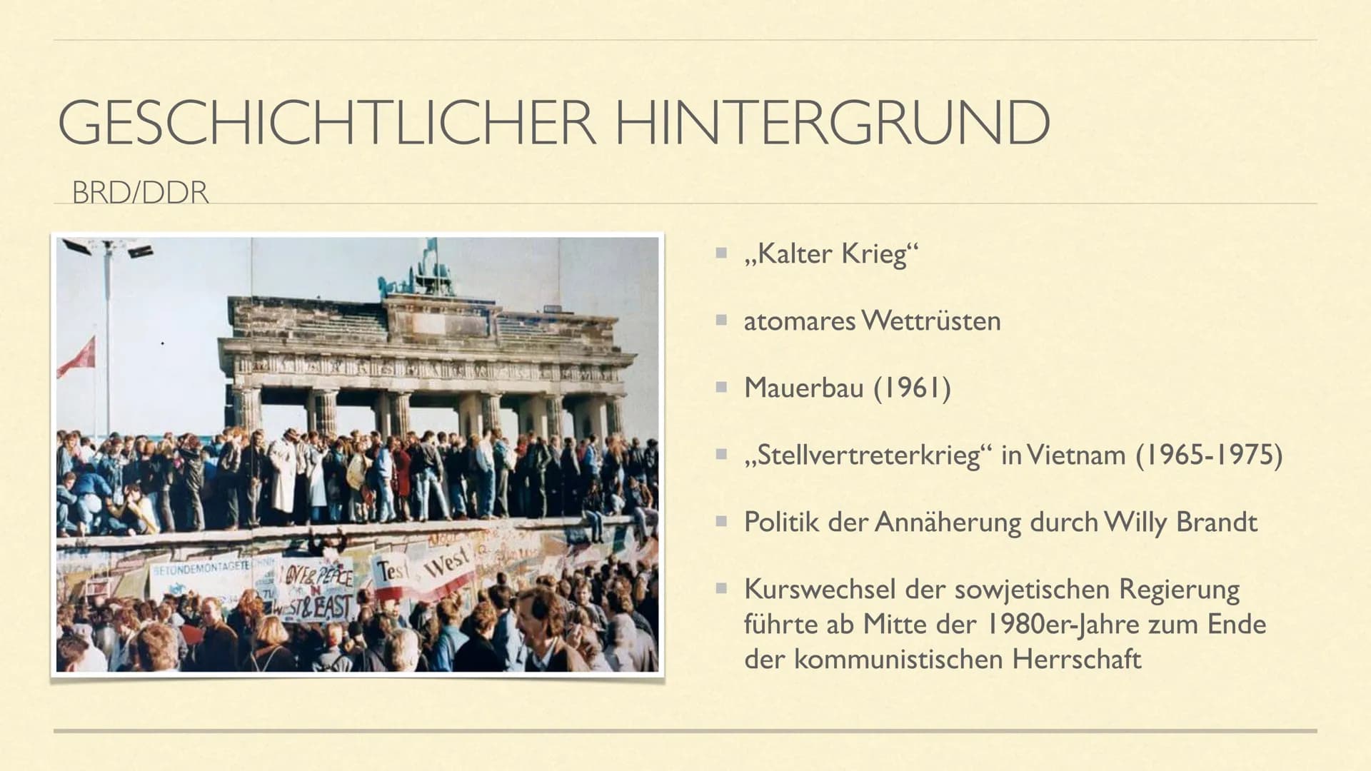 NACHKRIEGSLITERATUR
Literarische Epoche(n) ab 1945 INHALT
Zeitraum der Epoche
geschichtlicher Hintergrund
häufige Themen/Motive
bekannte Aut