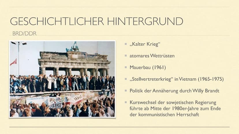 NACHKRIEGSLITERATUR
Literarische Epoche(n) ab 1945 INHALT
Zeitraum der Epoche
geschichtlicher Hintergrund
häufige Themen/Motive
bekannte Aut