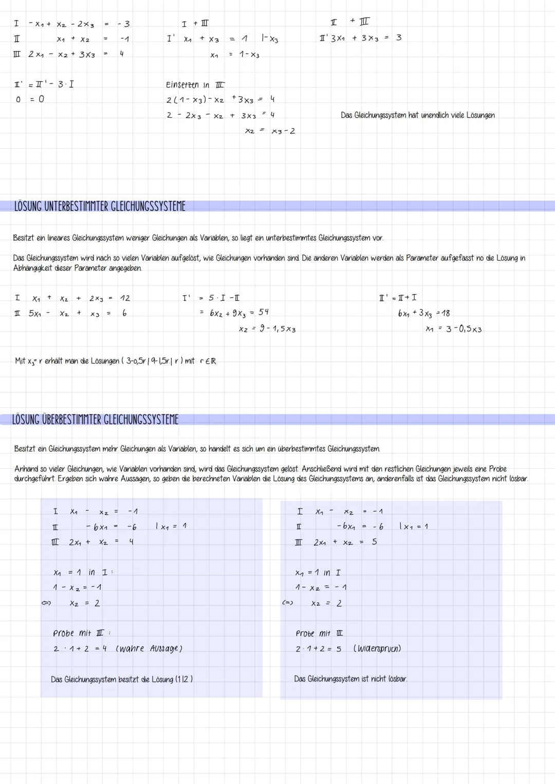a Geometrie Lineare Gleichungssysteme und deren Lösbarkeit spielen bei der Fragestellung der analytischen Geometrie, insbesondere bei der Un