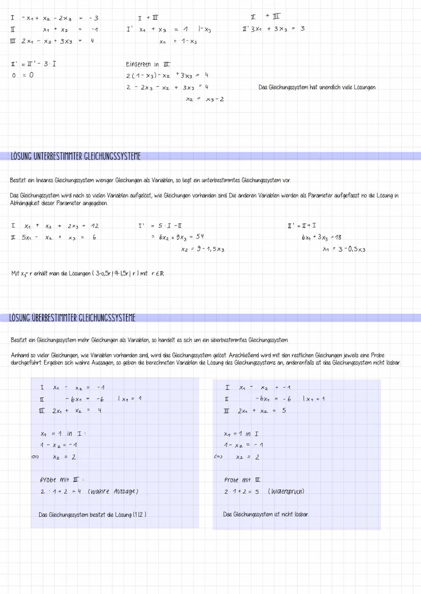 a Geometrie Lineare Gleichungssysteme und deren Lösbarkeit spielen bei der Fragestellung der analytischen Geometrie, insbesondere bei der Un