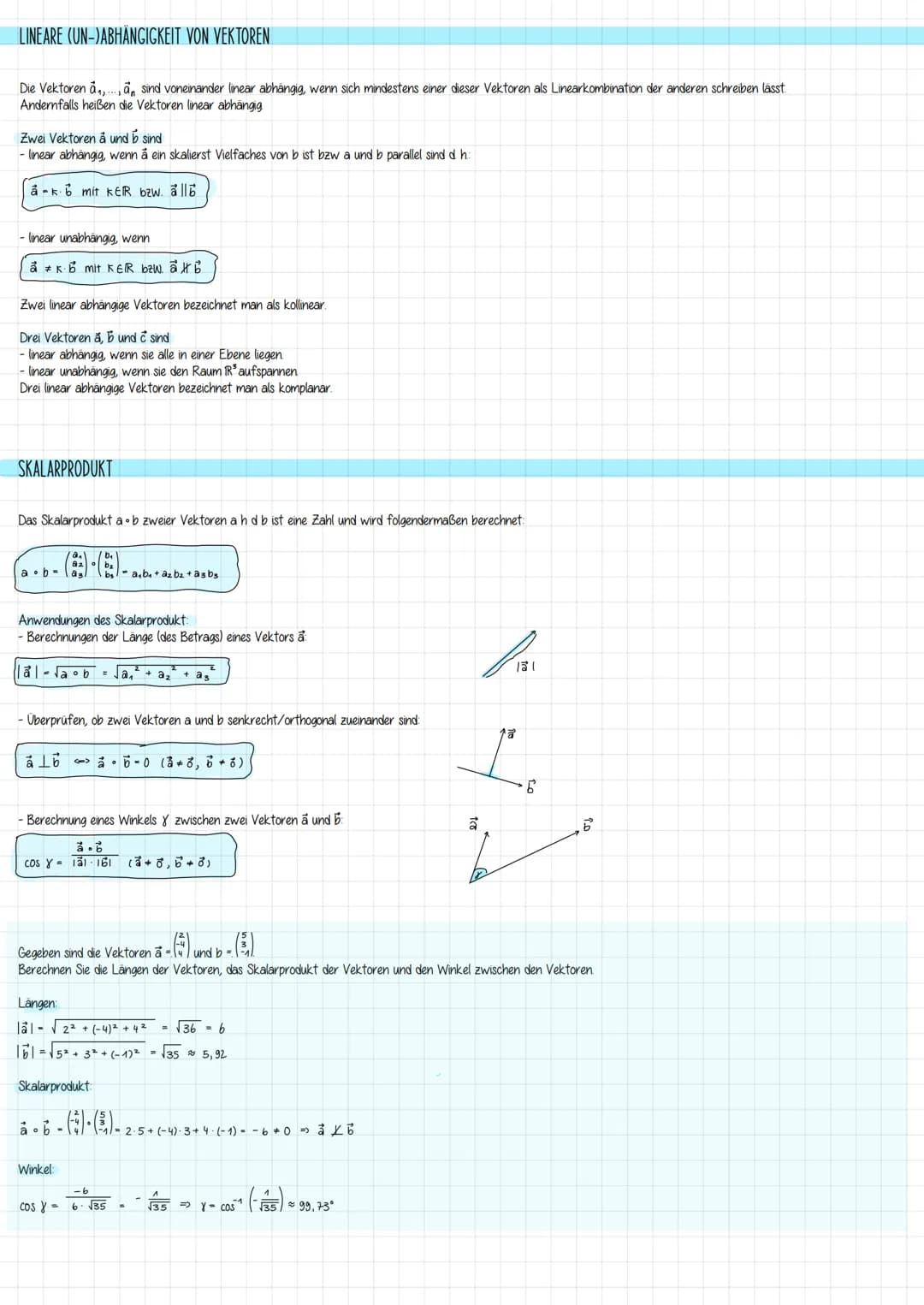 a Geometrie Lineare Gleichungssysteme und deren Lösbarkeit spielen bei der Fragestellung der analytischen Geometrie, insbesondere bei der Un