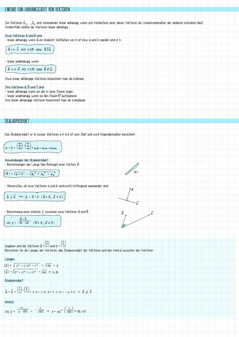 a Geometrie Lineare Gleichungssysteme und deren Lösbarkeit spielen bei der Fragestellung der analytischen Geometrie, insbesondere bei der Un