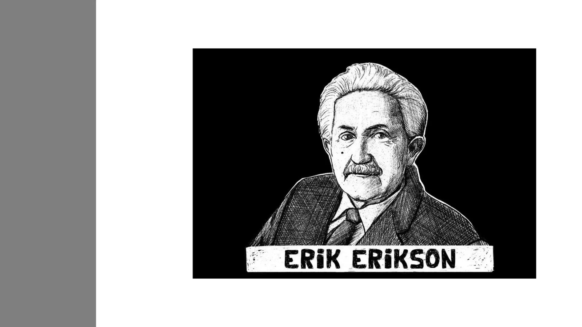 ERIK ERIKSON Adobe Stock | #62350743
INHALT
●
●
●
Biografie
Bezug zu anderen Theoretikern
Eriksons Vorstellung für eine gesunde
Entwicklung
