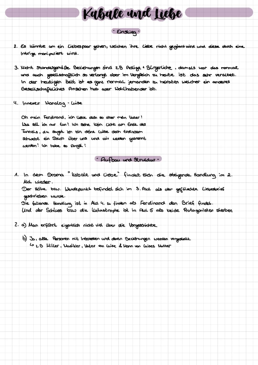 KABALE UND LIEBE - INFOS