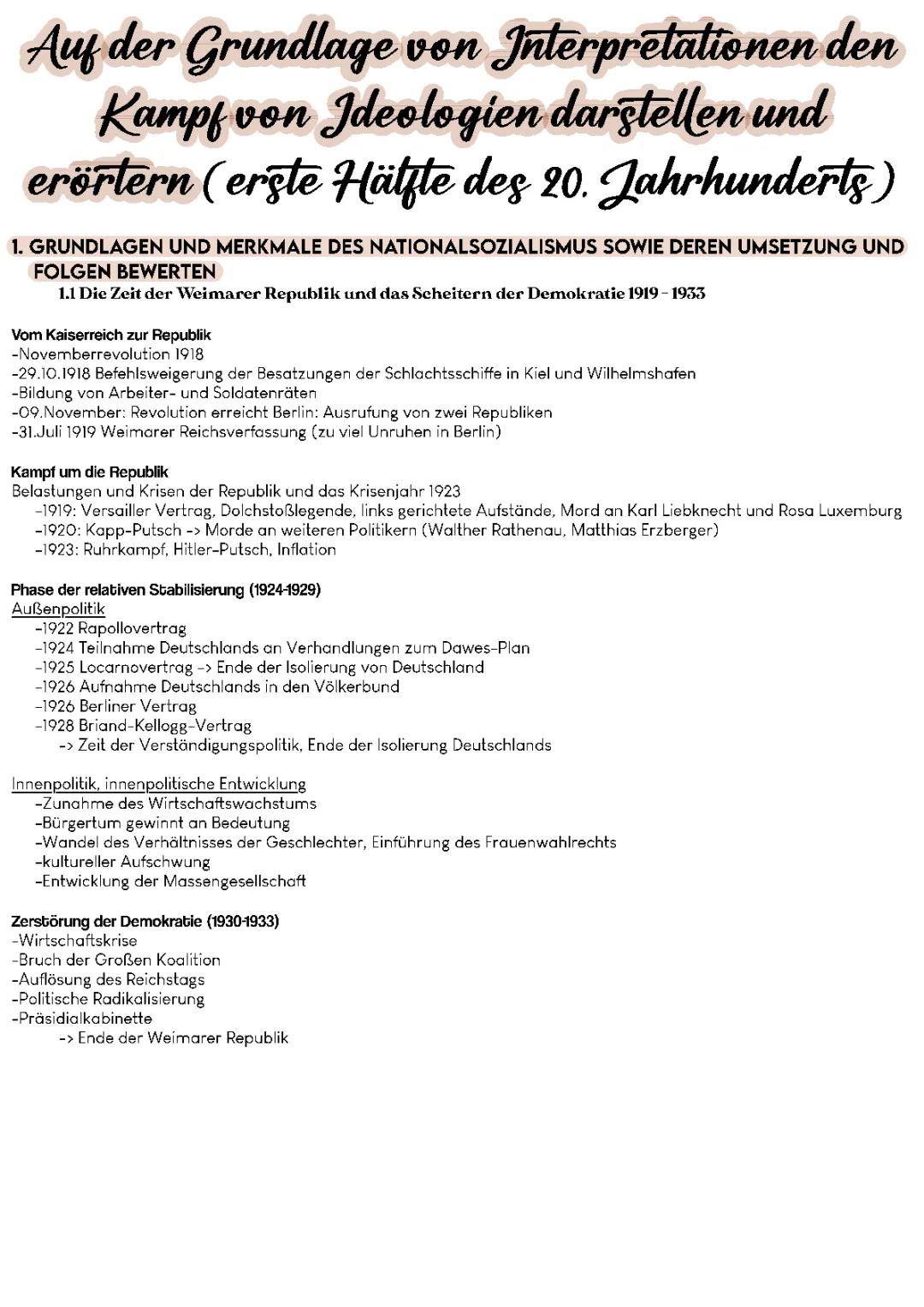 Warum die Weimarer Republik scheiterte: Ursachen und Folgen