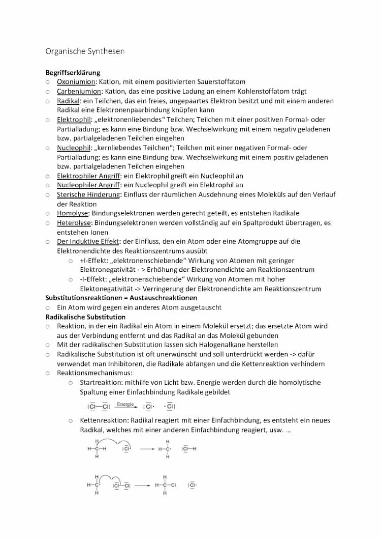 Know Organische Synthesen/ Reaktionsmechanismen  thumbnail