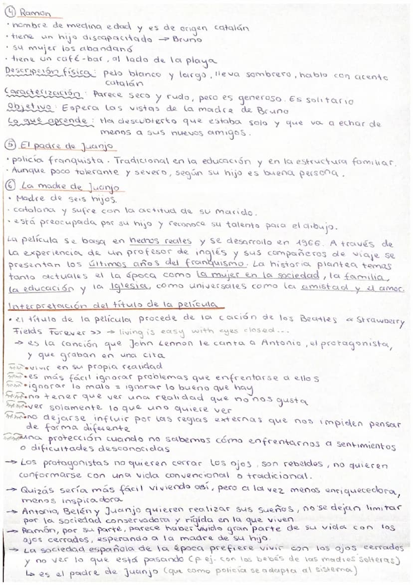 Spanisch
* Vivir es fácil con los ojos cerradas
Resumen
Antonio, profesor de inglés de mediana edad, es un gran fan de los
Beatles. Incluso 