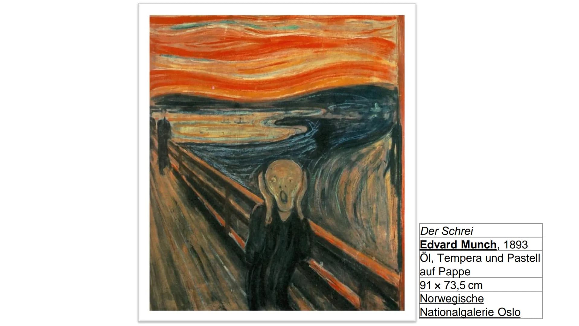 "Die Farben haben ein
bemerkenswertes Eigenleben,
sobald sie auf die Leinwand
aufgemalt wurden." -Edvard Munch Edvard Munch
Der Schrei- Begi