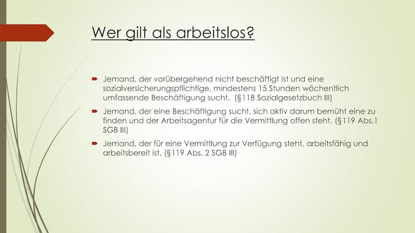 Ziele der Wirtschaftspolitik konkret: Vollbeschäftigung → Handout
1. Messung der Arbeitslosigkeit
1.1 Definitionen
Erwerbsfähige: Alle Mensc