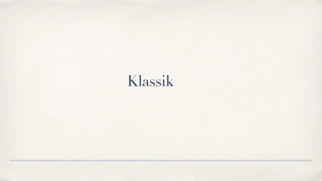Epoche: Klassik