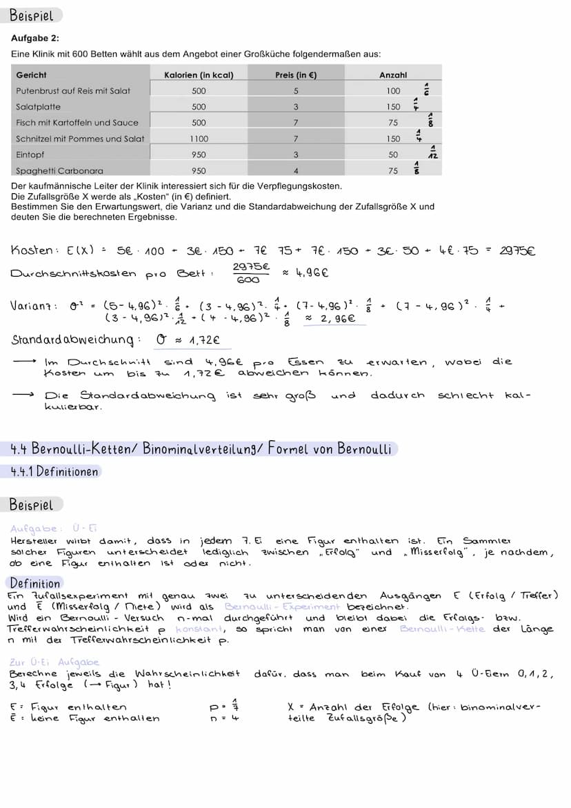 3.2 Baumdiagramme und Vierfeldertafeln
Vier feldertafeln dienen der zusammenfassenden
zwei Ausgangen:
absolute/
relative
Häufigkeit
A
Ā
Σ
Ge
