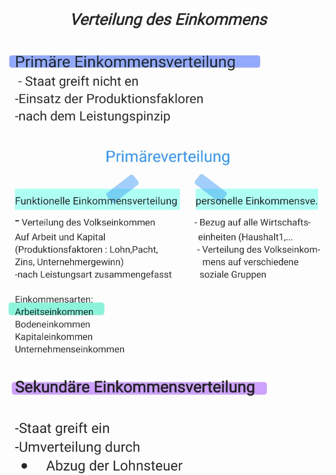 Einkommensverteilung einfach erklärt: Primäre, Sekundäre, Funktionale und Personelle Beispiele