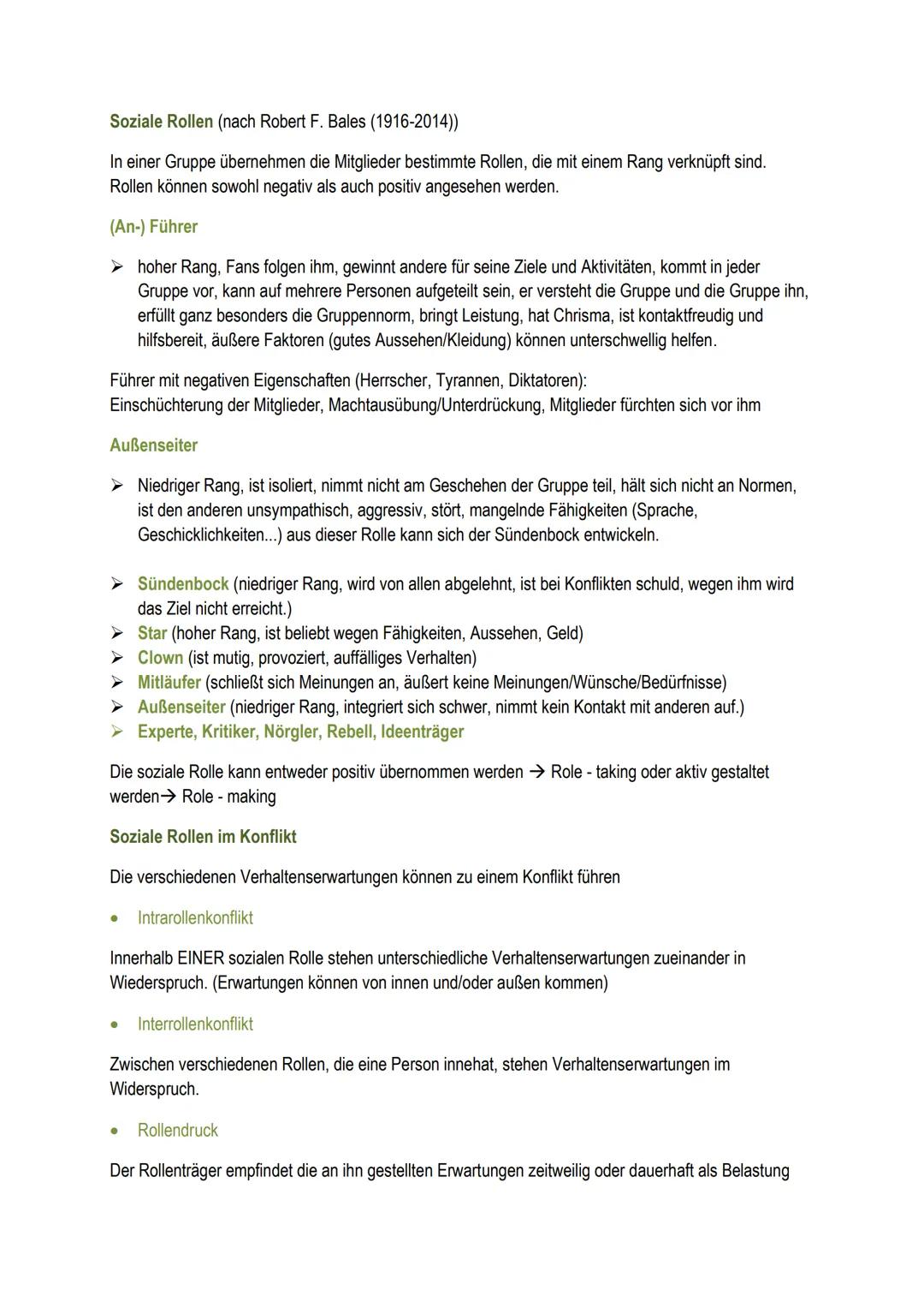 Die Gruppe als soziales Gebilde
Def. Soziales Gebilde bezeichnet eine soziale Einheit von mehreren Personen, welche durch soziale
Beziehunge
